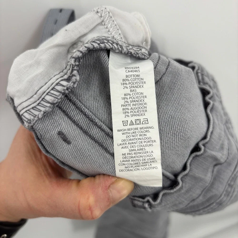 Childrens Place Kids Super Skinny Fit Jeans 6X 7 Gray Adjustable Waist Boho Cute